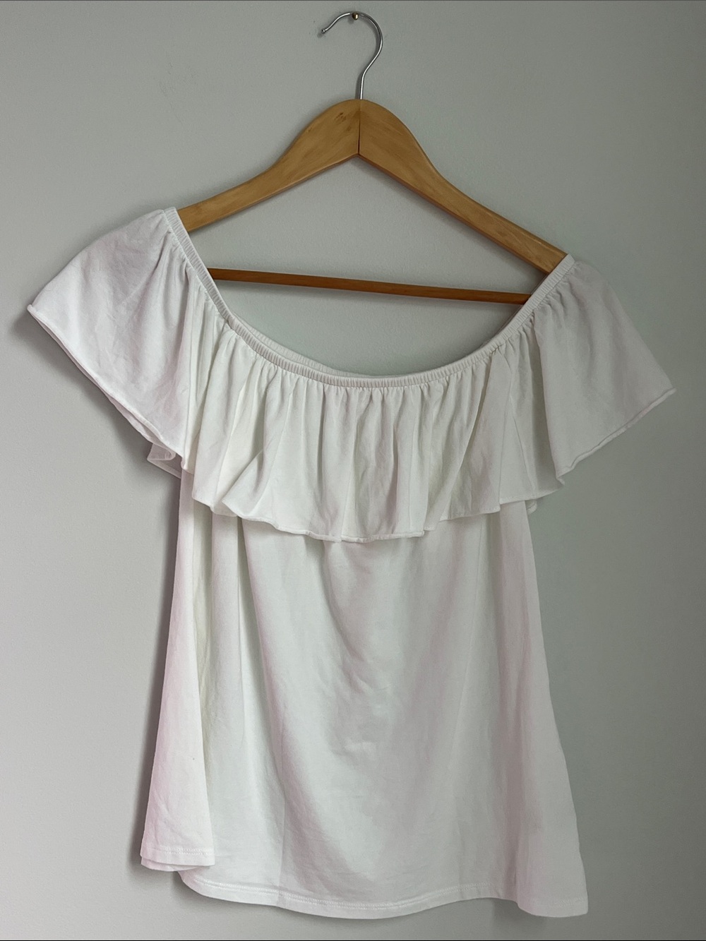 Lilly Pulitzer | La Fortuna Off The Shoulder White Ruffle Top Women #25084 Small